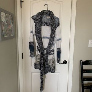 Striped robe cardigan